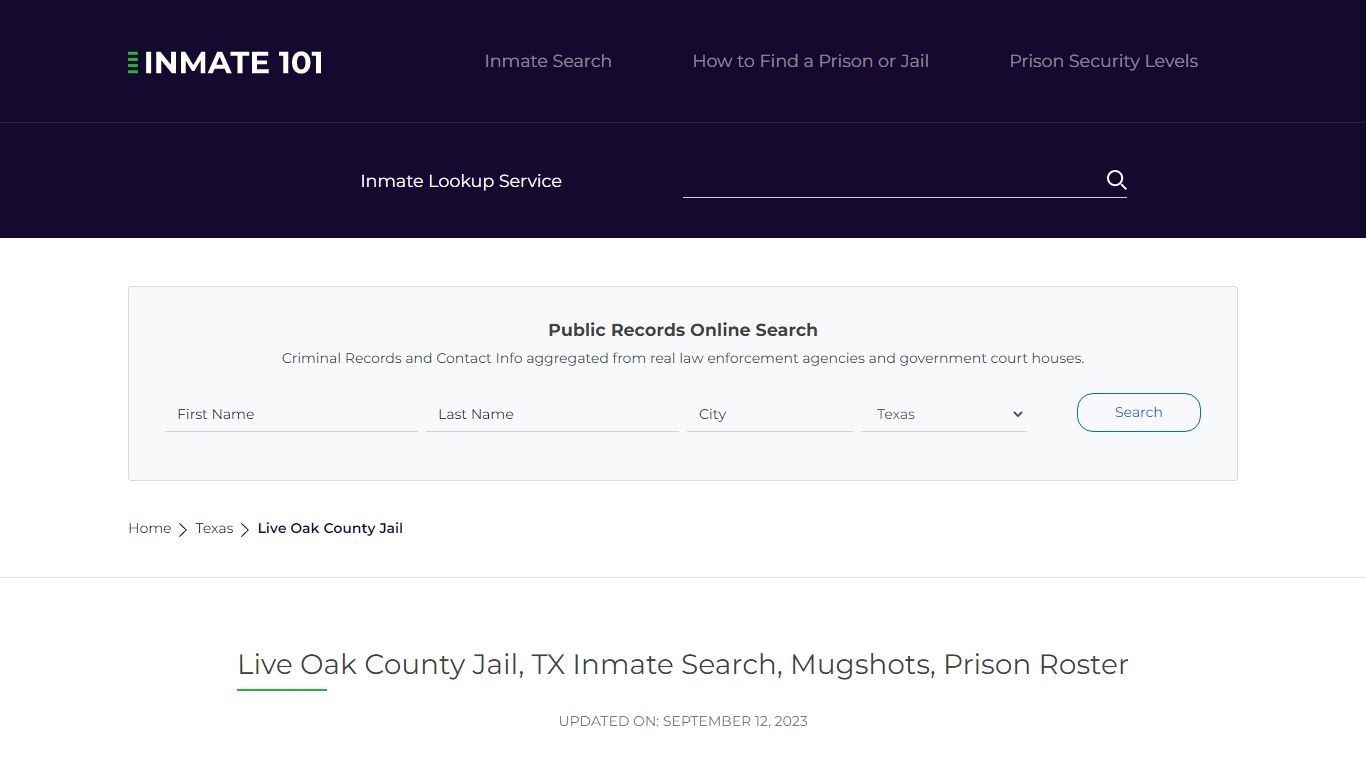 Live Oak County Jail, TX Inmate Search, Mugshots, Prison Roster